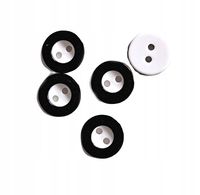 Guziki biało-czarne 12,5 mm 2 otw. 10 szt