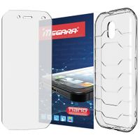 szkło hybrydowe do cat s42 / s42 h+ - 5.5" + etui silikonowe tpu megara