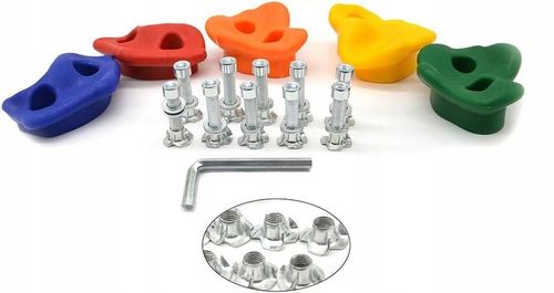 UCHWYTY KAMIENIE DO WSPINACZKI OGRODU DOMU WSPINACZKOWE ZESTAW ŚRUBY na Arena.pl