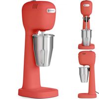 shaker spieniacz do koktajli mlecznych 400 w czerwony - hendi 221648
