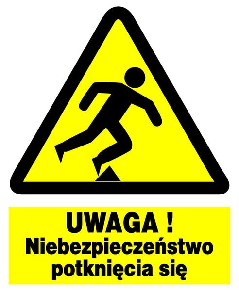 Zoo-57 Znak Bhp   Niebezpieczeństwo Potknięcia Się Libres 0000062832 Bhp Robocze zdjęcie 1