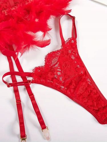 Strój Erotyczny biustonosz PUSHUP pas do pończoch SEKSI Strój Seksowny na Arena.pl