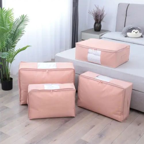Pokrowiec Na Pościel Pod Łóżko Pojemnik Na Ubrania Torba Miękki Różowy L na Arena.pl