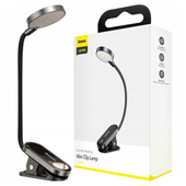 lampka biurkowa baseus comfort reading, z klipsem (szara)