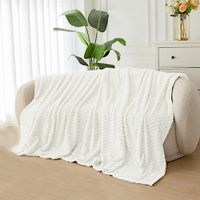 Miękki Koc Szachownica 160X200 - Biały