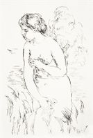 Baigneuse debout, à mi-jambes, Pierre-Auguste Renoir - plakat 29,7x42 cm