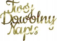 ZŁOTY TOPPER NA TORT URODZINY ŚLUB CHRZEST ŚWIĘTY