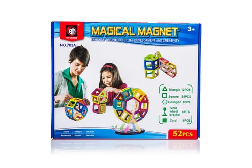 Kolorowe klocki magnetyczne MAGICAL MAGNET 52SZT na Arena.pl