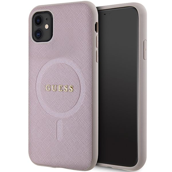 Etui Guess do iPhone 11, iPhone XR, Różowy, MagSafe zdjęcie 1