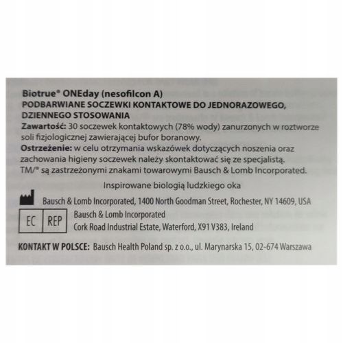 Płyn do soczewek Bausch&Lomb Biotrue 300 ml naturalny polecany alergikom na Arena.pl