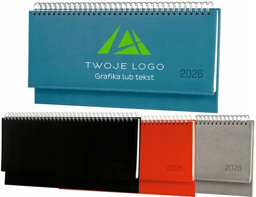 Terminarz 2026 tygodniowy kalendarz biurkowy Z TOIM LOGO NADRUKIEM 100 szt na Arena.pl