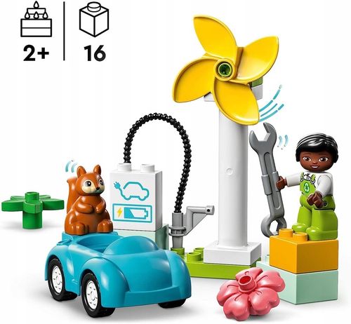 LEGO DUPLO 10985 Turbina wiatrowa i samochód dla dzieci 2+ prezent torba na Arena.pl