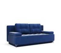Kanapa Rozkładana z Funkcją Spania i Pojemnikiem Mavi 3-osobowa Granatowa