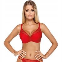 Biustonosz push-up PariPari Ellie czerwony 85F