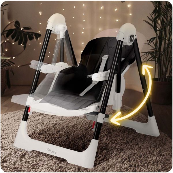 Krzesełko do karmienia Nukido Elite czarne zdjęcie 8