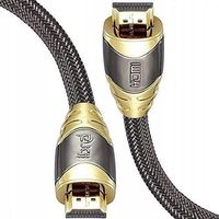KABEL HDMI 2.1 8K 48GPS @60HZ 2M IBRA LUXURY GOLD HIGH SPEED ETHERNET