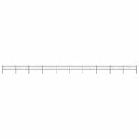 Ogrodzenie z zaokrąglonymi końcami, stalowe, 17 x 0,6 m, czarne