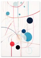 Plakat abstrakcja linie okręgi 61x91 cm