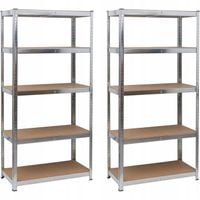 Regał magazynowy metalowy 2 SZT. 180x90x40 3w1 DOOC do garażu piwnicy