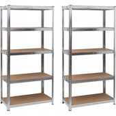 Regał magazynowy metalowy 2 SZT. 180x90x40 3w1 DOOC do garażu piwnicy