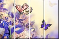 120CM 80 OBRAZ 4 ELEM MOTYLKI ŚCIENNY
