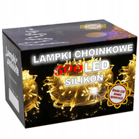 LAMPKI CHOINKOWE 500LED SILIKON BIAŁE CIEPŁE