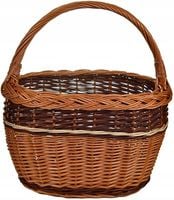 DUŻY kosz KOSZYK NA GRZYBY DO LASU WIKLINOWY rodzinny POLSKI zakupy