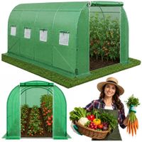 Tunel Ogrodowy Foliowy Szklarnia Na Warzywa Okna Zielony UV 4,5x2x2 M 9M²