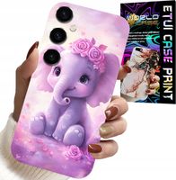 ETUI DO SAMSUNG GALAXY S24 - SŁODKI SŁONIK NA RÓŻOWYM TLE CASE +FOLIA