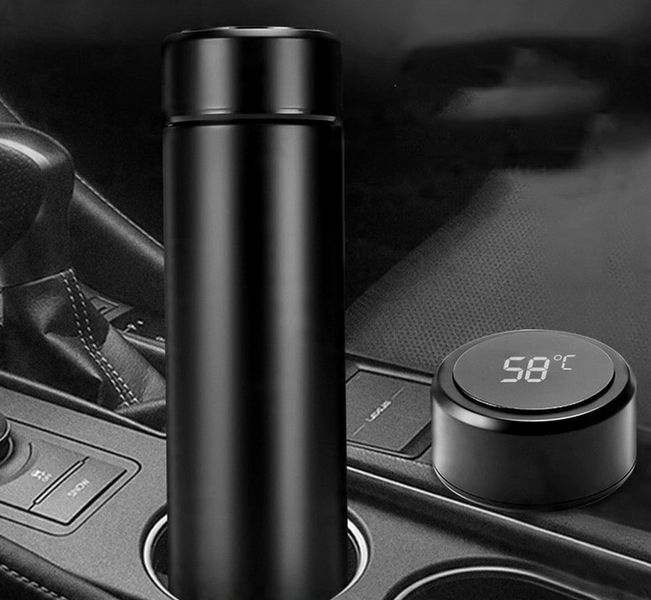 TERMOS KUBEK TERMICZNY SMART WYŚWIETLACZ LED TEMPERATURA 500ml Czarny zdjęcie 1