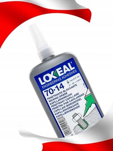 KLEJ DO GWINTÓW ŚRUB NAKRĘTEK LOXEAL 70-14 O DUŻEJ ŚREDNICY M5 250 ml na Arena.pl
