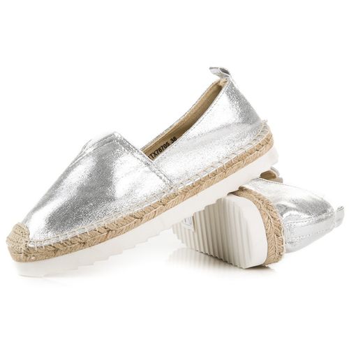 Srebrne Wsuwane Espadryle r.37 na Arena.pl