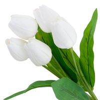 BUKIET TULIPANÓW BIAŁY PIĘKNY JAK ŻYWY TULIPANY