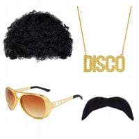 Kostium męski Bergens zestaw disco retro peruka okulary 6w1