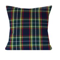Poszewka Świąteczna Poduszka Granatowa krata Poduszka 45x45cm