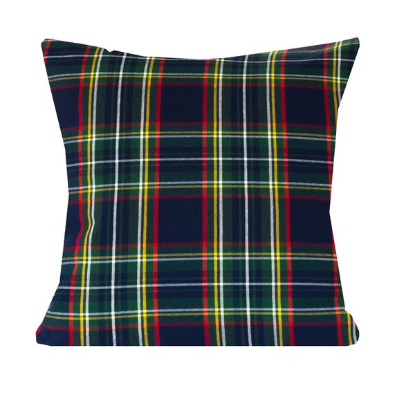 Poszewka Świąteczna Poduszka Granatowa krata Poduszka 40x60cm zdjęcie 1