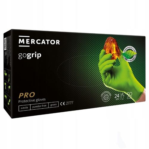 Rękawiczki MERCATOR GOGRIP OGRODNICZE green ZIELONE 50 szt. rozmiar XL na Arena.pl