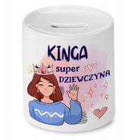 Skarbonka 330 Ml Dla Kingi Córki Dziecka Z Nadrukiem Ze Zdjęciem
