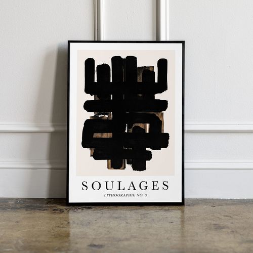 Plakat abstrakcja soulages 70x100 cm na Arena.pl