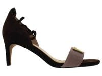 Clarks Sandały damskie - Amali Onyx - rozmiar 40 - brązowe, skóra naturalna