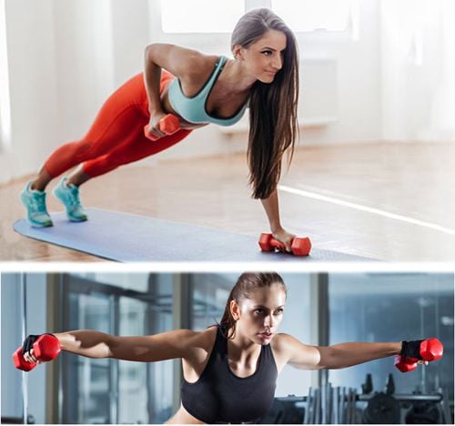 hantel żeliwny powlekany 2kg na Arena.pl