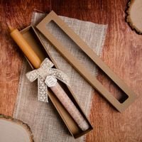 Świeca do Chrztu Świętego z naturalnego wosku z personalizacją SC-17B