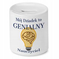 Skarbonka Dzień Dziadka Genialny Nauczyciel Z Nadrukiem Ze Zdjęciem