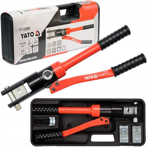 YATO PRASKA RĘCZNA HYDRAULICZNA ZACISKARKA KOŃCÓWEK KABLI LIN 10-120mm2 na Arena.pl