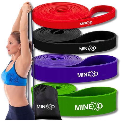 ZESTAW 4 GUM OPOROWYCH DO TRENINGU PODCIĄGANIA TAŚMY OPOROWE DO ROZCIĄGANIA na Arena.pl