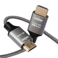 MOCNY KABEL PRZYŁĄCZE HDMI - HDMI PLECIONKA 8K 4K 5M PRZEWÓD