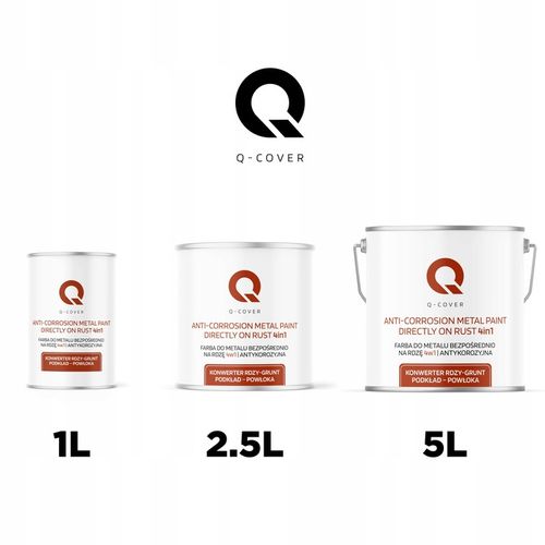 FARBA DO METALU NA RDZĘ OCYNK ALUMINIUM STAL 1L 4w1 ANTRACYT RAL 7016 MAT na Arena.pl