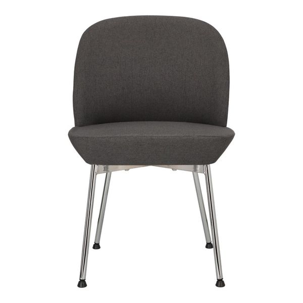 Krzesło Cloe szare ciemne/ chrom zdjęcie 2