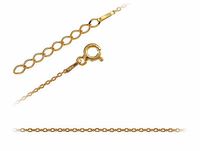 DELIKATNY POZŁACANY SREBRNY ŁAŃCUSZEK REGULOWANY 42-45CM ANKIER 1.15MM