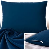 POSZEWKA NA PODUSZKĘ 50x60 CM JASIEK MIĘKKA GŁADKA Z BAWEŁNĄ OEKO-TEX GRANATOWY